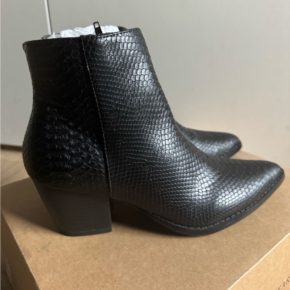 Matisse booties - coconuts by Matisse - free people - snake skin black bootie